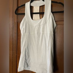 Lululemon, Athletica Gray Razerback Tank with Built in Bra, Size Small